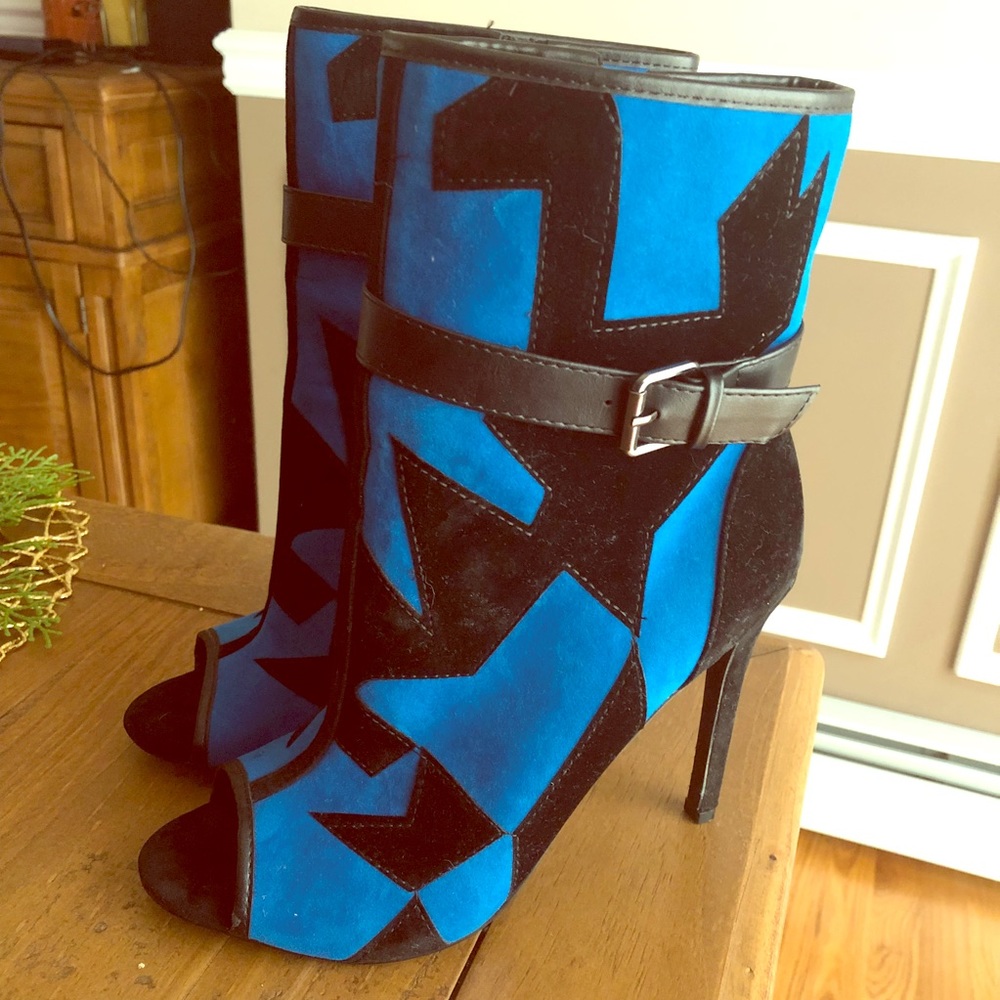 Open toe booties